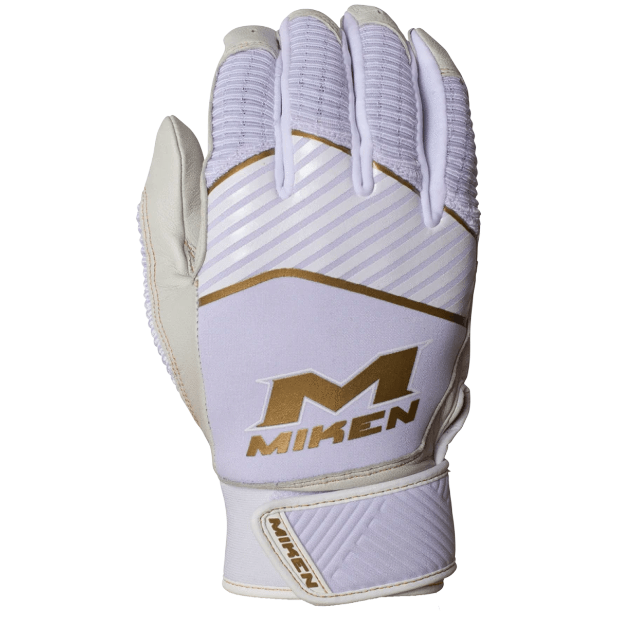 Miken Pro MK7X Gold Batting Gloves - MBGGLD-WHT - Smash It Sports