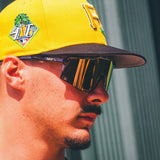100 Percent Sunglasses - Speedcraft - MLB Authentic Polished Translucent Grey HiPER® 24K Gold Mirror Lens