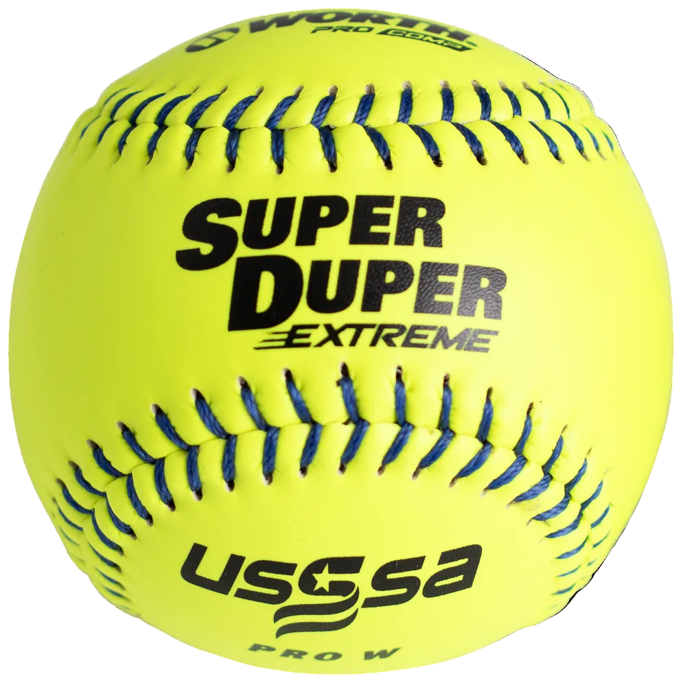 Worth Super Duper Extreme Pro Comp 44/375 USSSA 11" Slowpitch Softballs - MLSDB11CUPW