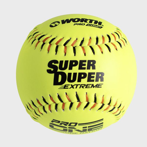 Worth Super Duper Extreme Black/Orange Stitch Pro Comp 44/375 One Nation 11" Slowpitch Softballs