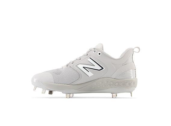 New Balance Men's Fresh Foam X 3000 V6 Metal Baseball Cleats - Grey with White - L3000TG6 - Smash It Sports