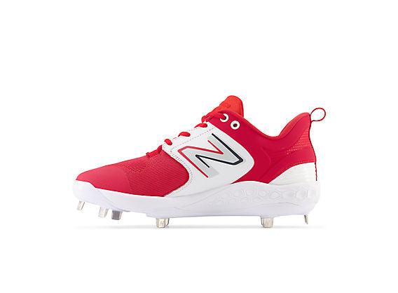 New Balance Men's Fresh Foam X 3000 V6 Metal Baseball Cleats - Red with White - L3000TR6 - Smash It Sports