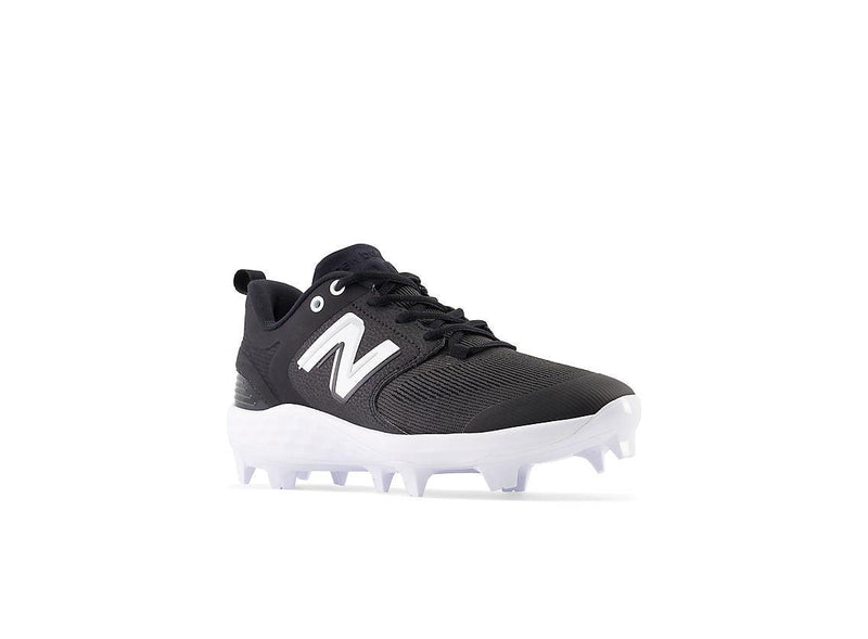 New Balance Men's Fresh Foam 3000 V6 Molded Baseball Cleats - Black with White - PL3000K6 - Smash It Sports