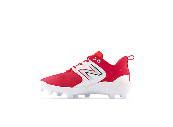 New Balance Men's Fresh Foam 3000 V6 Molded Baseball Cleats - Red with White - PL3000R6 - Smash It Sports