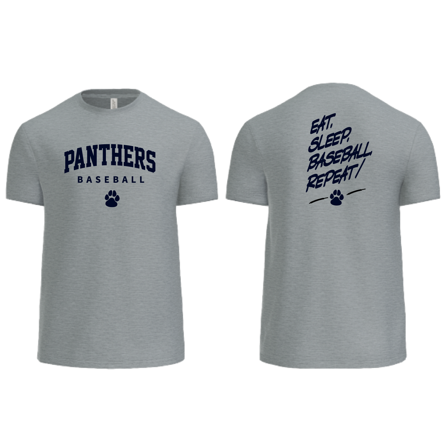 Pittsford Panthers Baseball Men's Crew Neck T-Shirt (Multiple Designs)