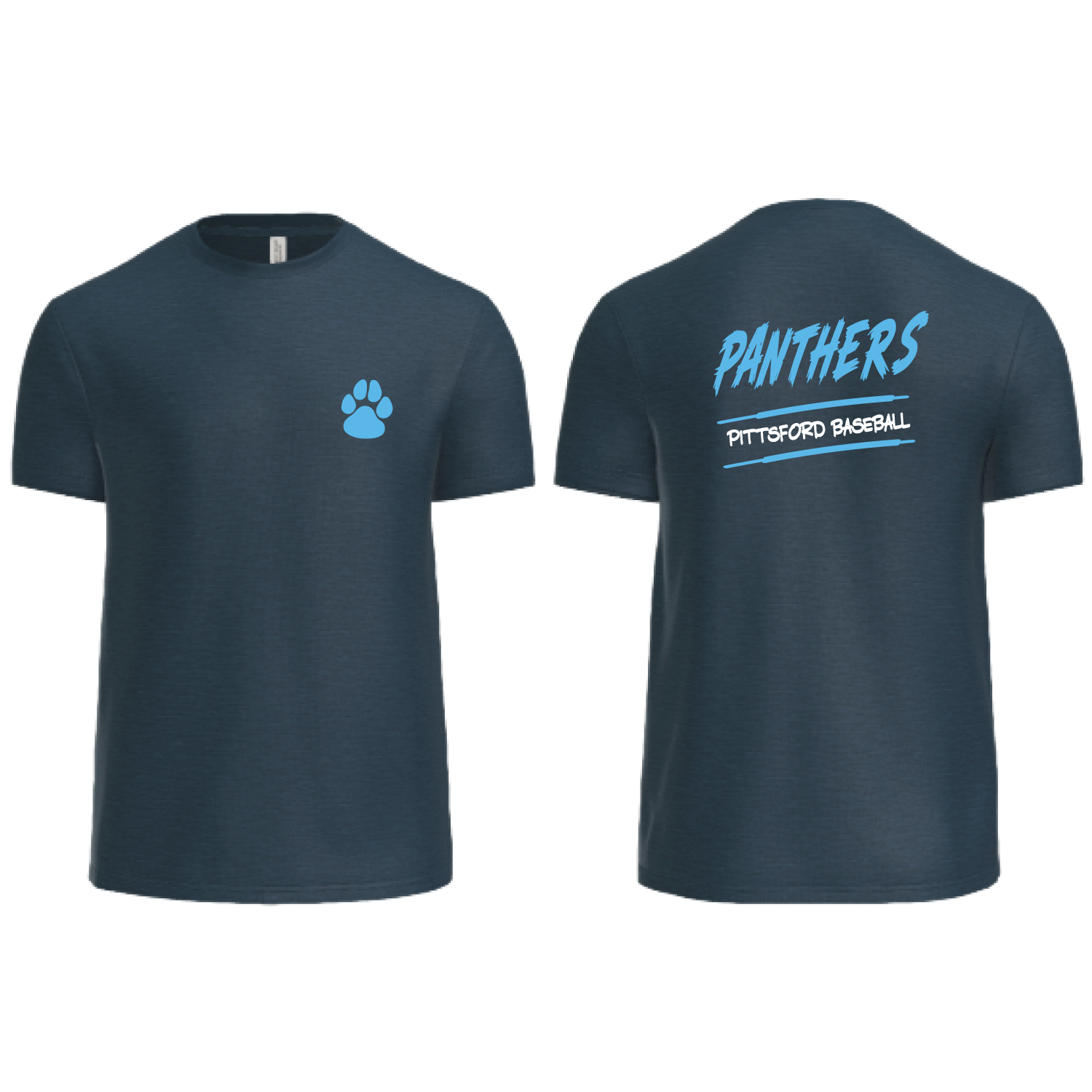 Pittsford Panthers Baseball Men's Crew Neck T-Shirt (Multiple Designs)