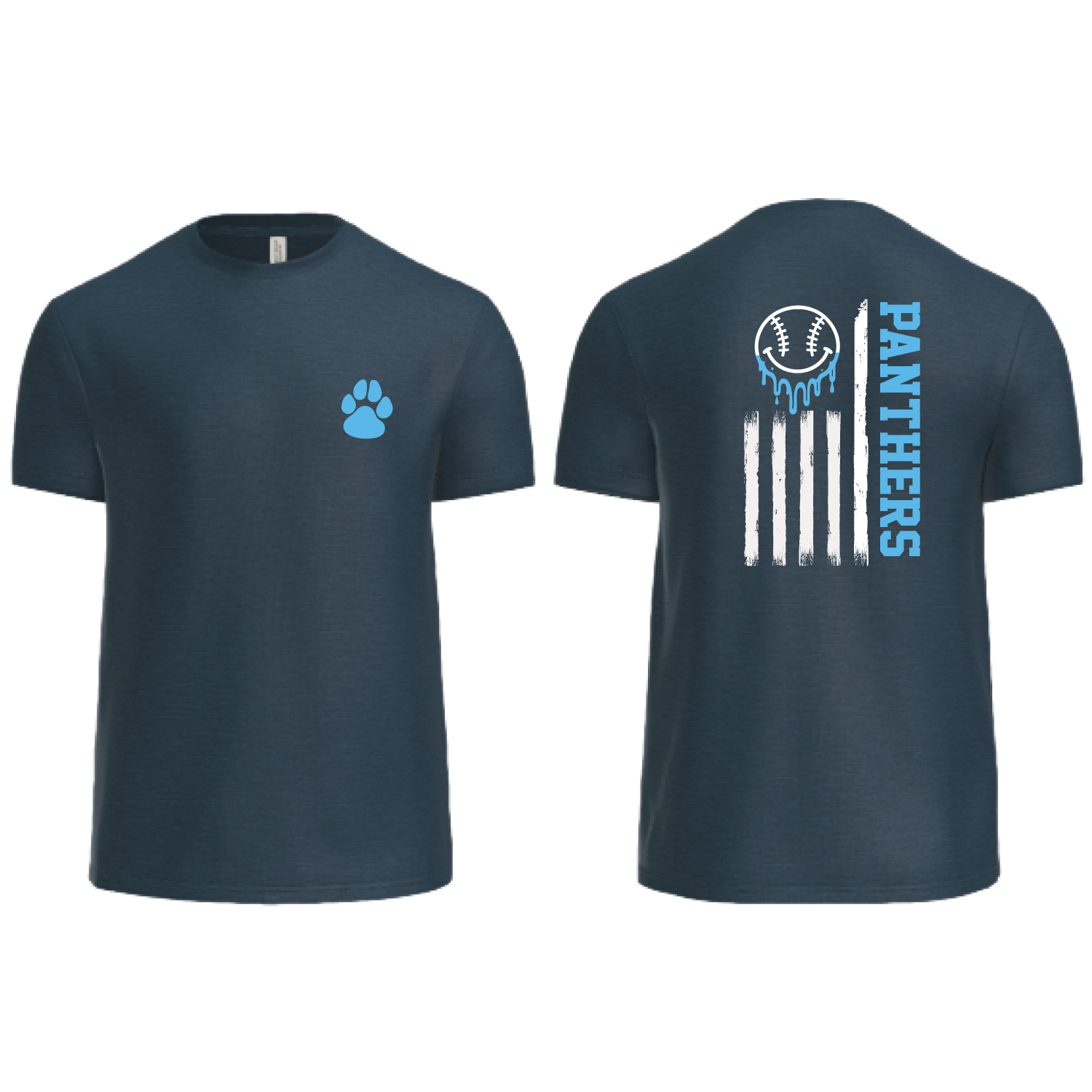 Pittsford Panthers Baseball Men's Crew Neck T-Shirt (Multiple Designs)