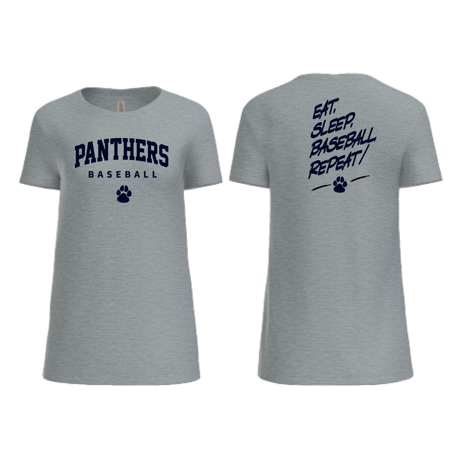 Pittsford Panthers Baseball Women's Crew Neck T-Shirt (Multiple Designs)