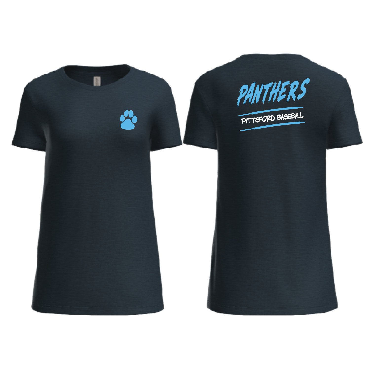 Pittsford Panthers Baseball Women's Crew Neck T-Shirt (Multiple Designs)