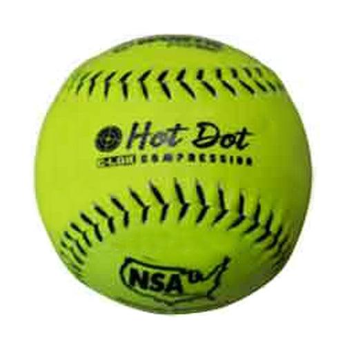 Worth 12" Hot Dot NSA Slowpitch Softballs NO12SY - Smash It Sports