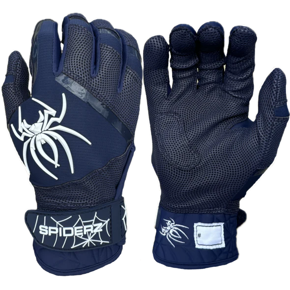 Spiderz Pro Premier Batting Gloves - Navy Blue/White