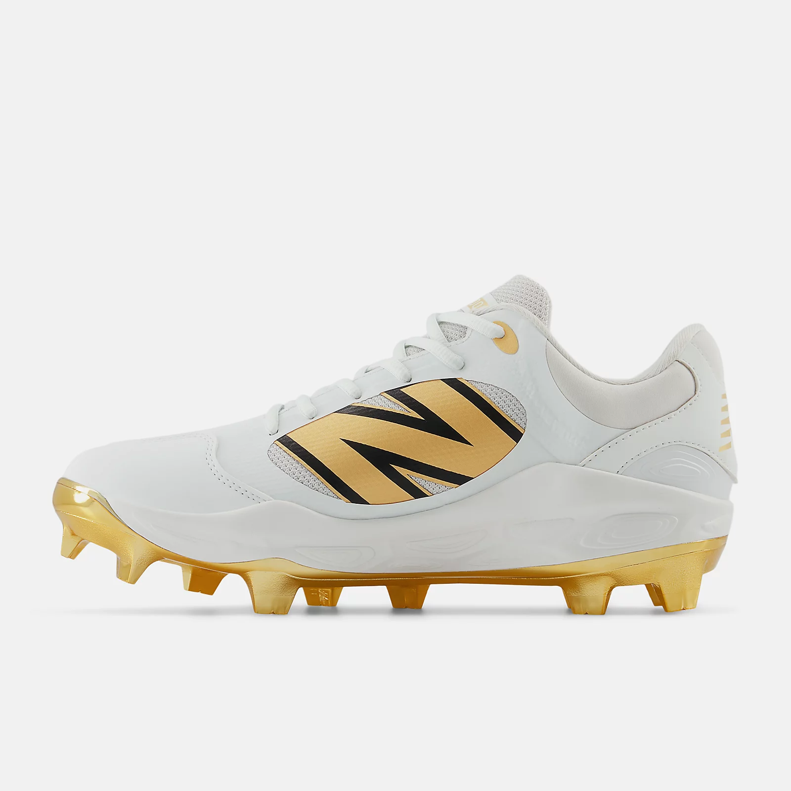 New Balance Men's Fresh Foam 3000 v7 Molded Baseball Cleats - White/Gold - PL3000L7