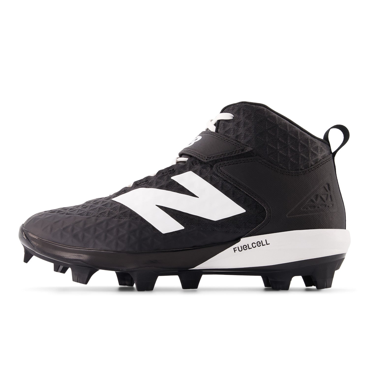 New Balance Men's FuelCell 4040 V8 Mid-Molded Baseball Cleats - Black / Optic White - PM4040K8