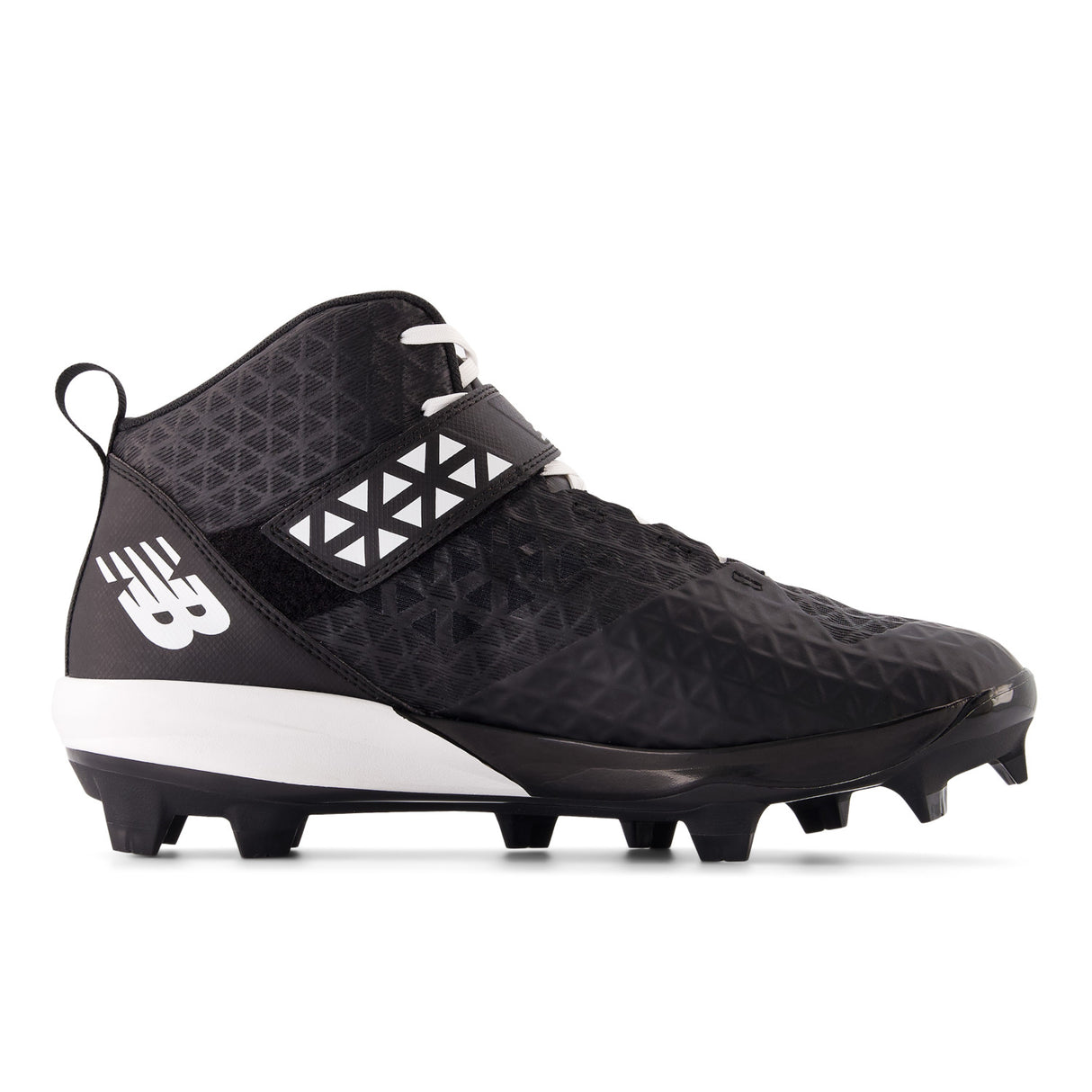 New Balance Men's FuelCell 4040 V8 Mid-Molded Baseball Cleats - Black / Optic White - PM4040K8