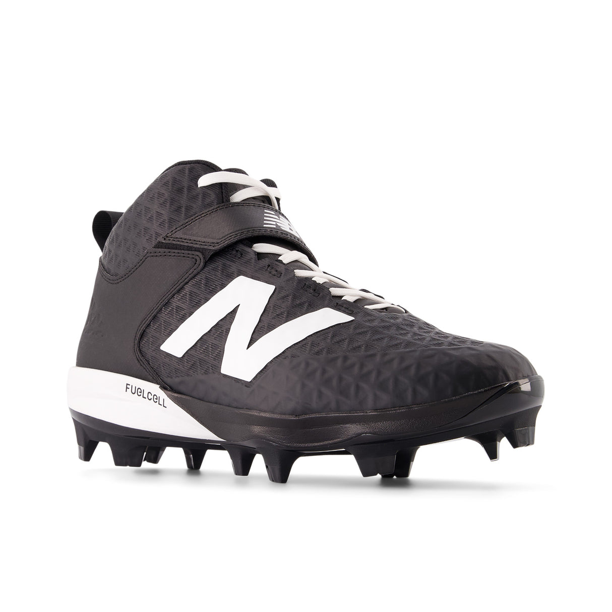 New Balance Men's FuelCell 4040 V8 Mid-Molded Baseball Cleats - Black / Optic White - PM4040K8