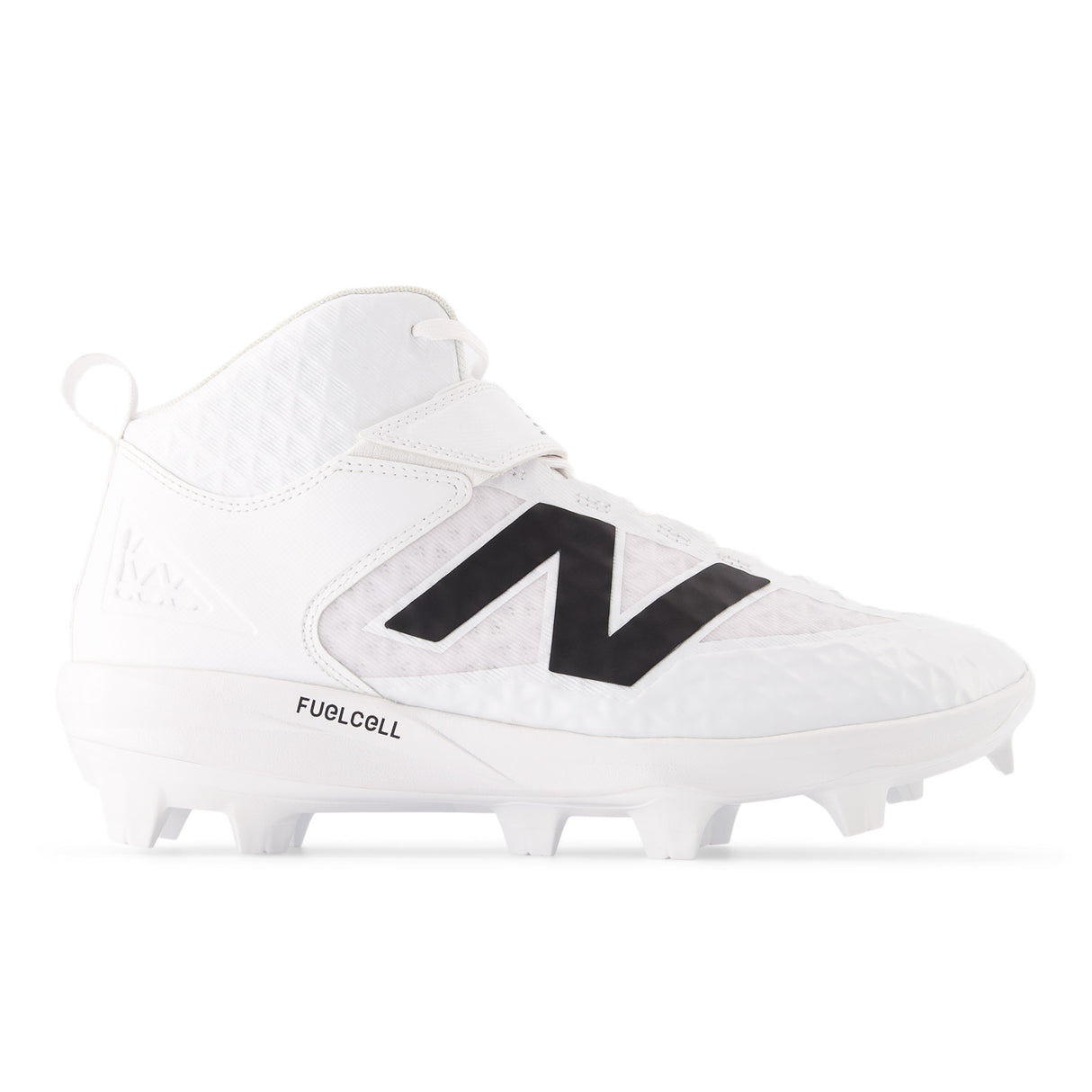 New Balance Men's FuelCell 4040 V8 Mid-Molded Baseball Cleats - White / Raincloud - PM4040W8