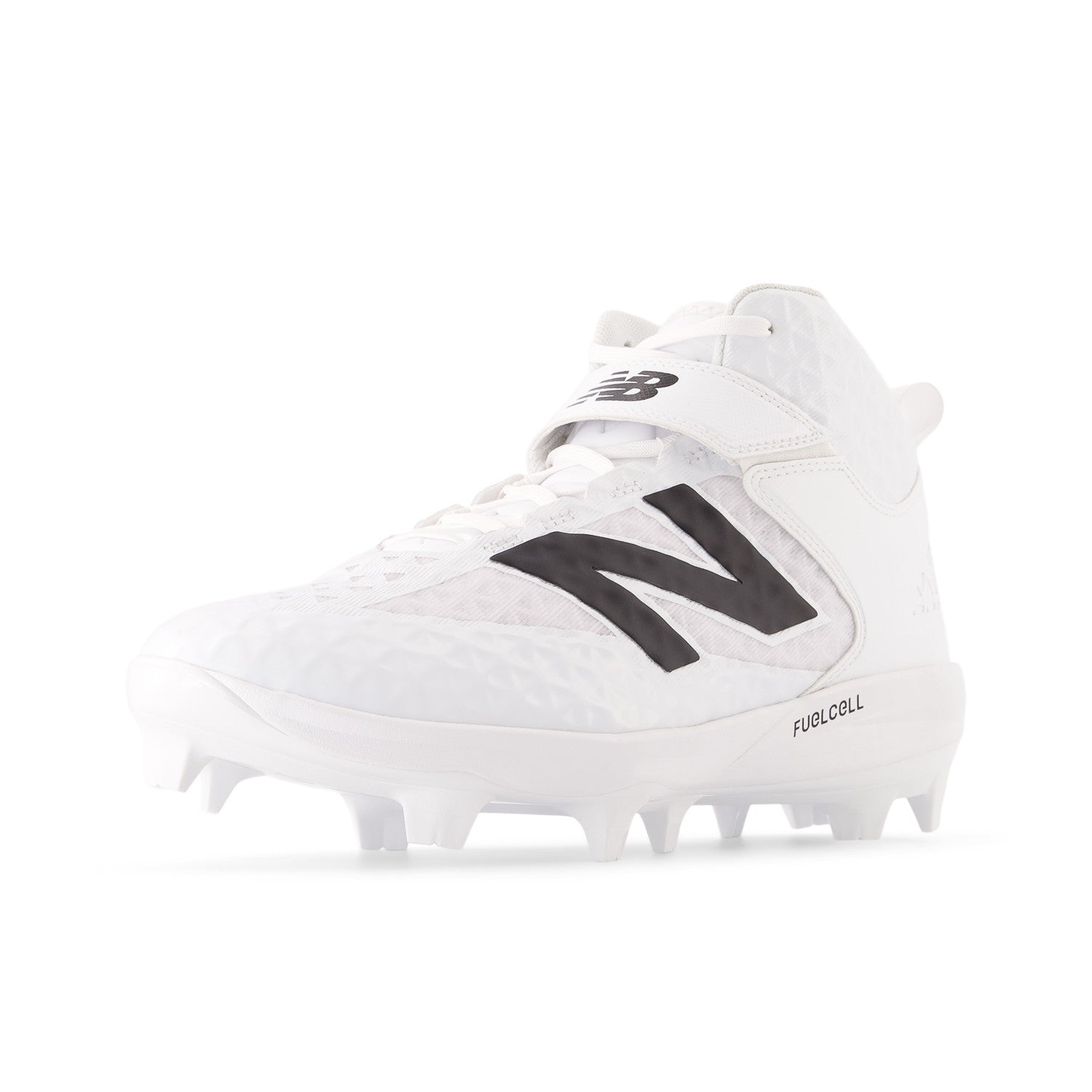 New Balance Men's FuelCell 4040 V8 Mid-Molded Baseball Cleats - White / Raincloud - PM4040W8