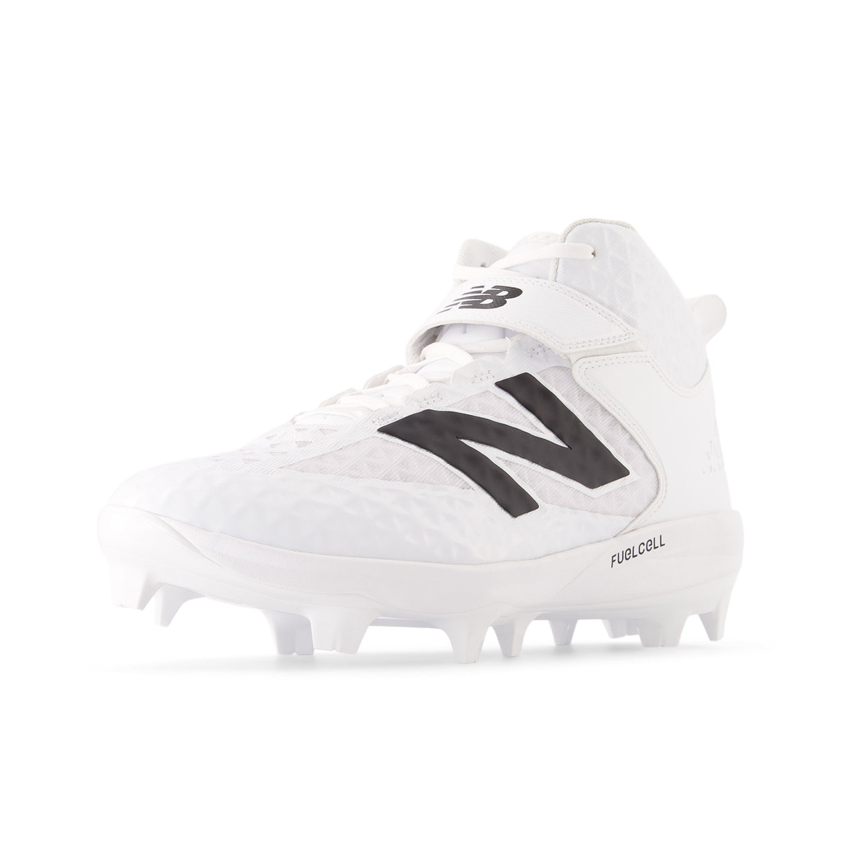 New Balance Men's FuelCell 4040 V8 Mid-Molded Baseball Cleats - White / Raincloud - PM4040W8