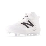 New Balance Men's FuelCell 4040 V8 Mid-Molded Baseball Cleats - White / Raincloud - PM4040W8