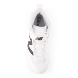 New Balance Men's FuelCell 4040 V8 Mid-Molded Baseball Cleats - White / Raincloud - PM4040W8