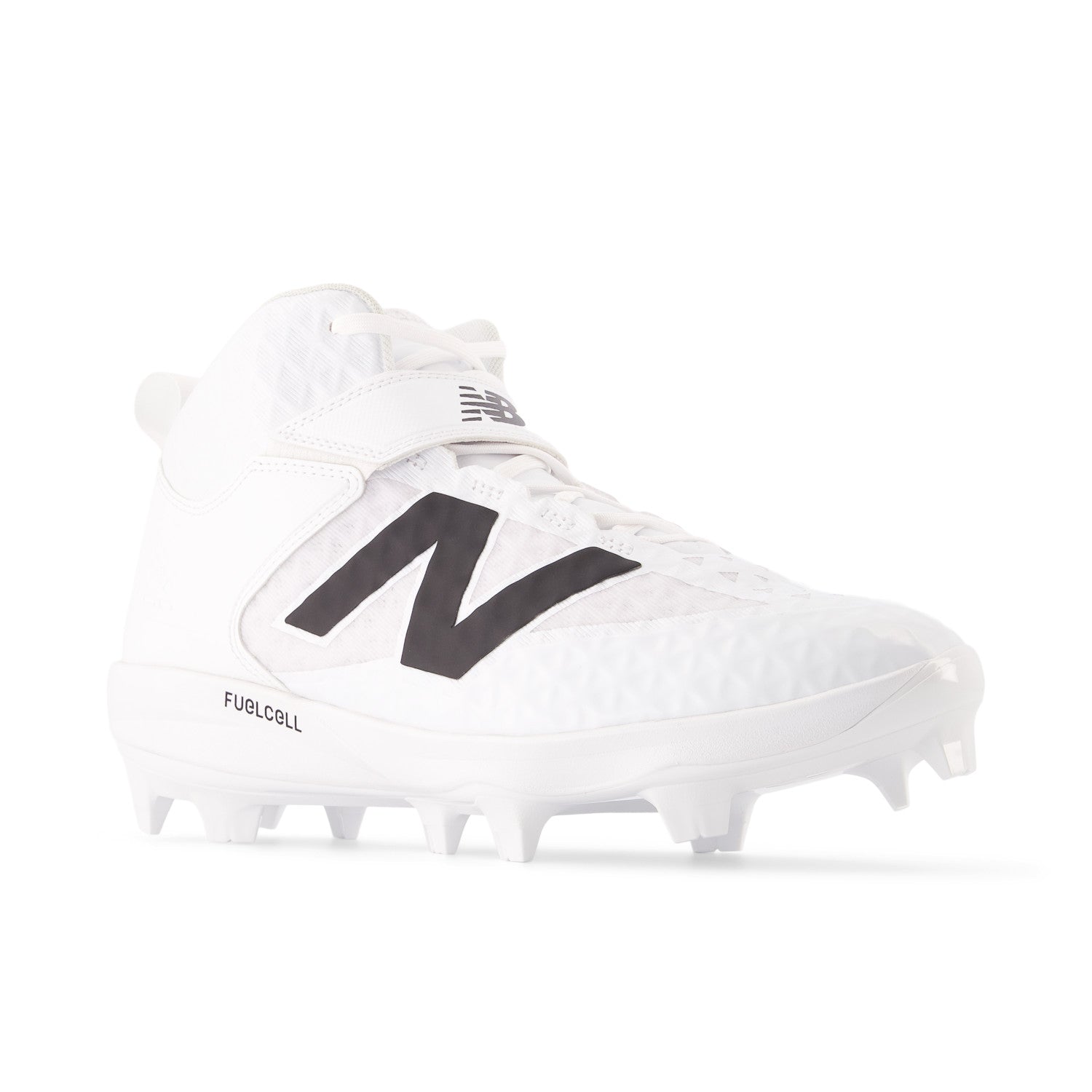 New Balance Men's FuelCell 4040 V8 Mid-Molded Baseball Cleats - White / Raincloud - PM4040W8