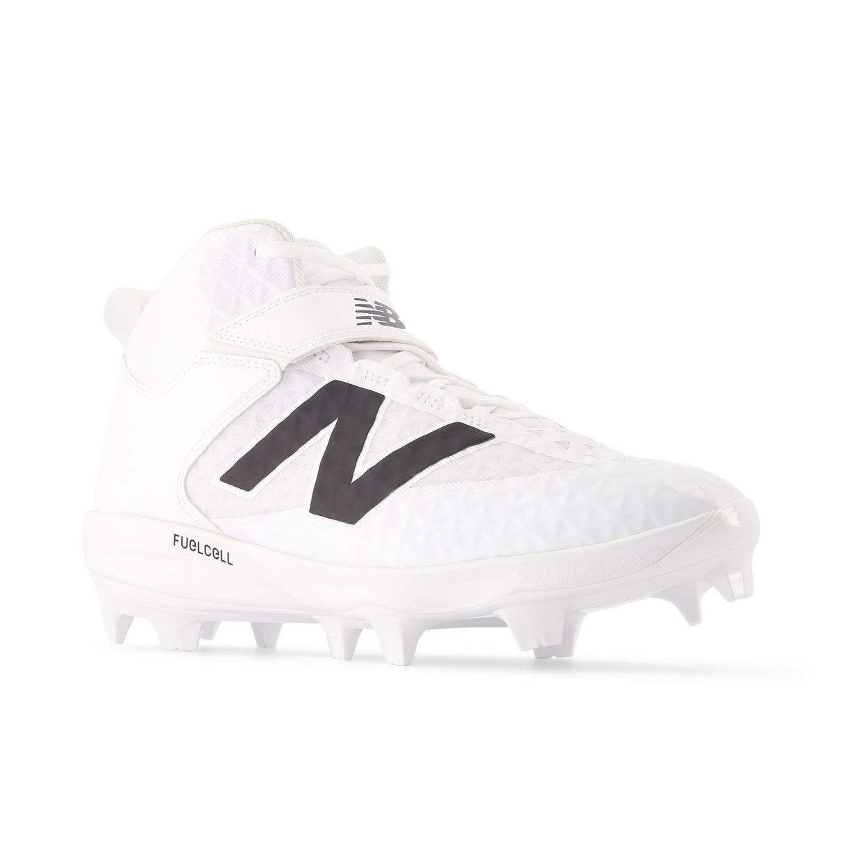 New Balance Men's FuelCell 4040 V8 Mid-Molded Baseball Cleats - White / Raincloud - PM4040W8