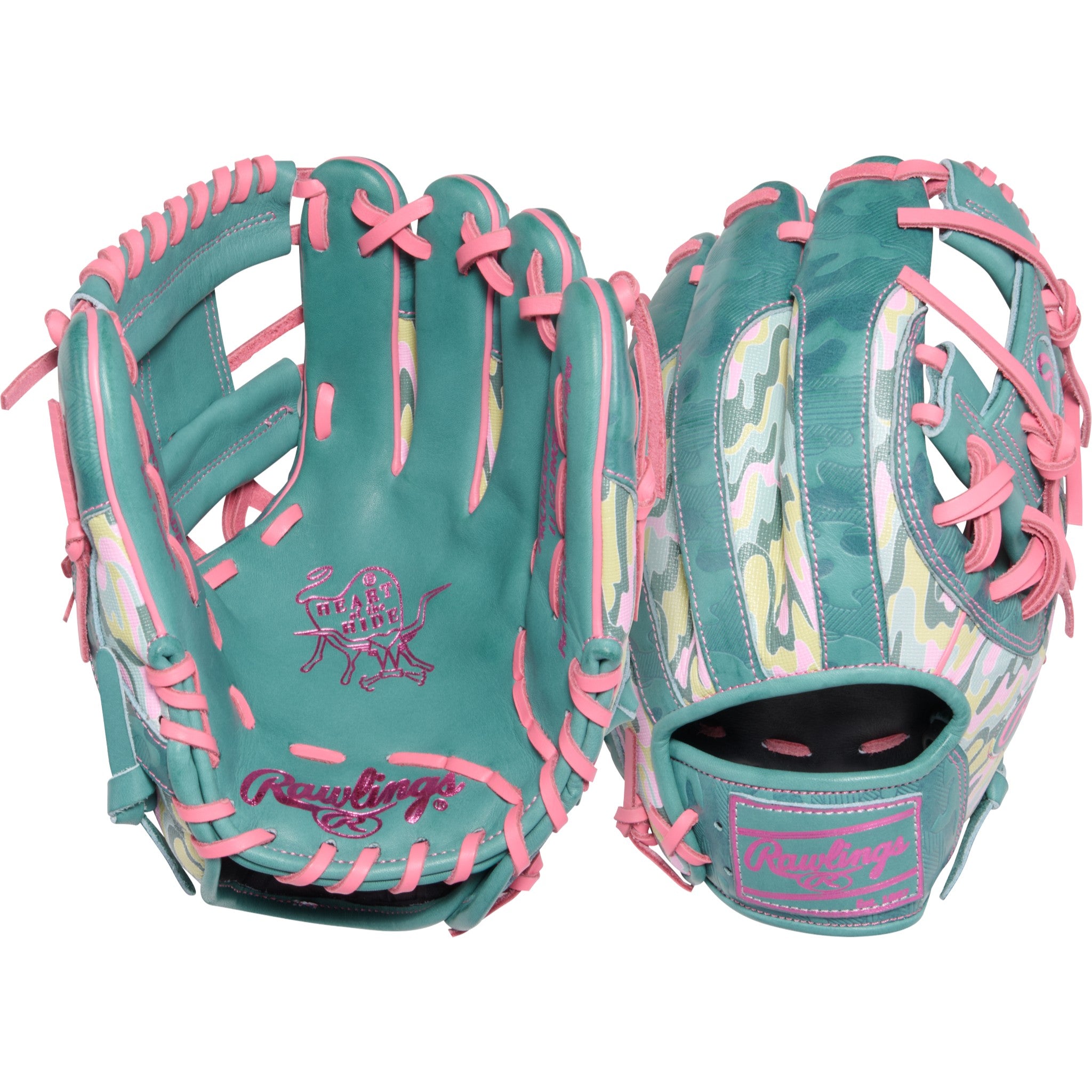 Rawlings Heart of the Hide ColorSync 10 Teal Camo 11.5
