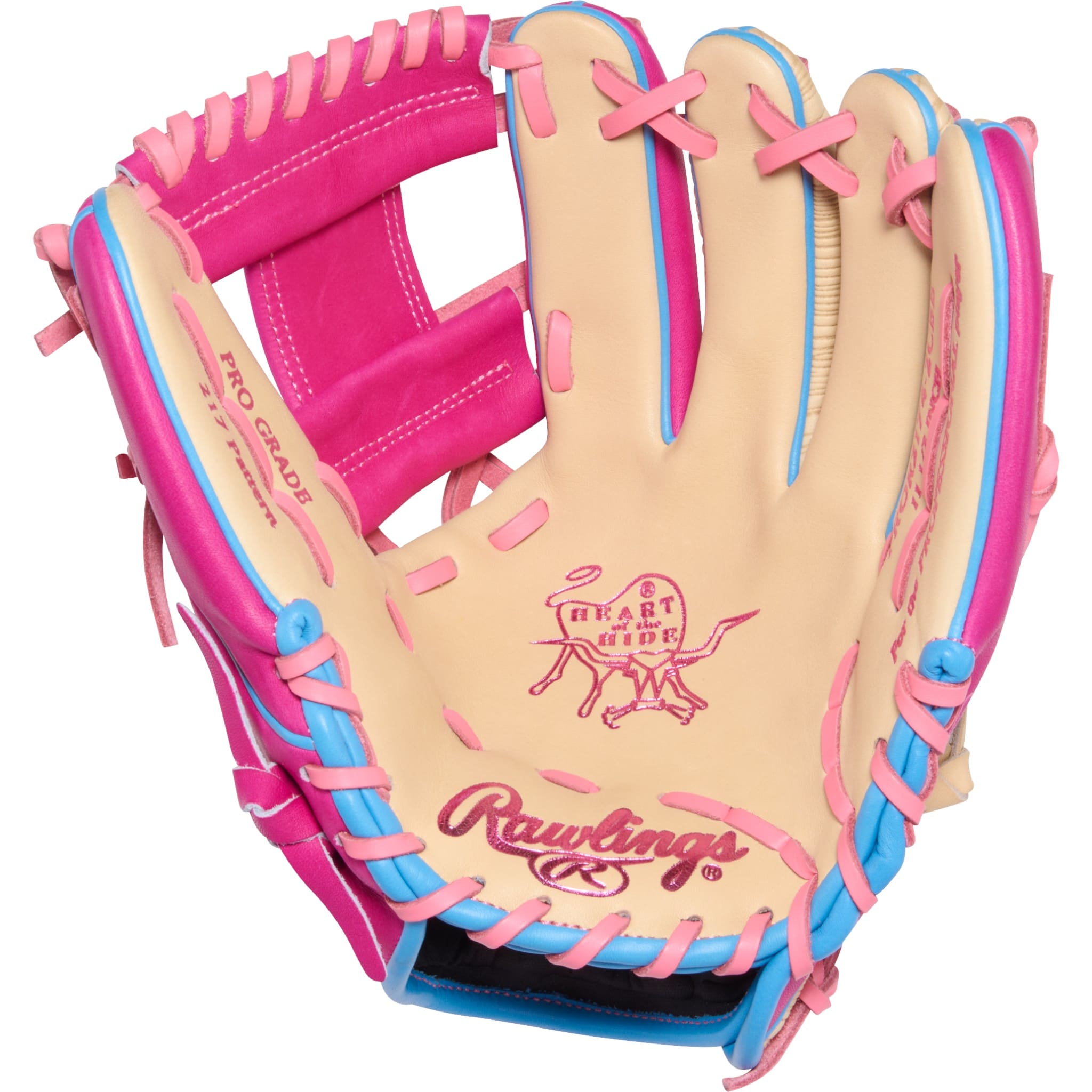 Rawlings Heart of the Hide ColorSync 10 Woodgrain Pink 11.5