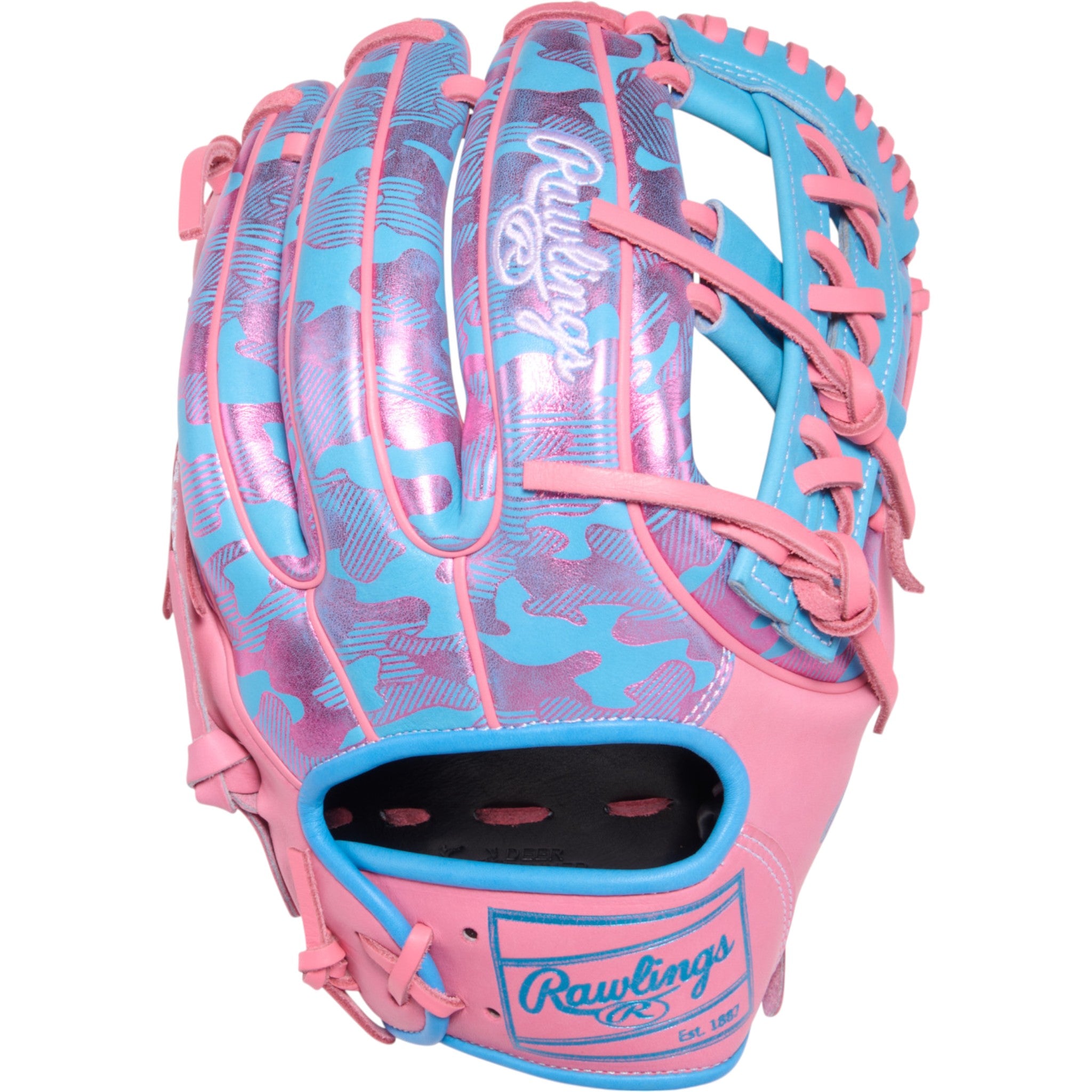 Rawlings Heart of the Hide ColorSync 10 Blue Metallic Camo 11.75