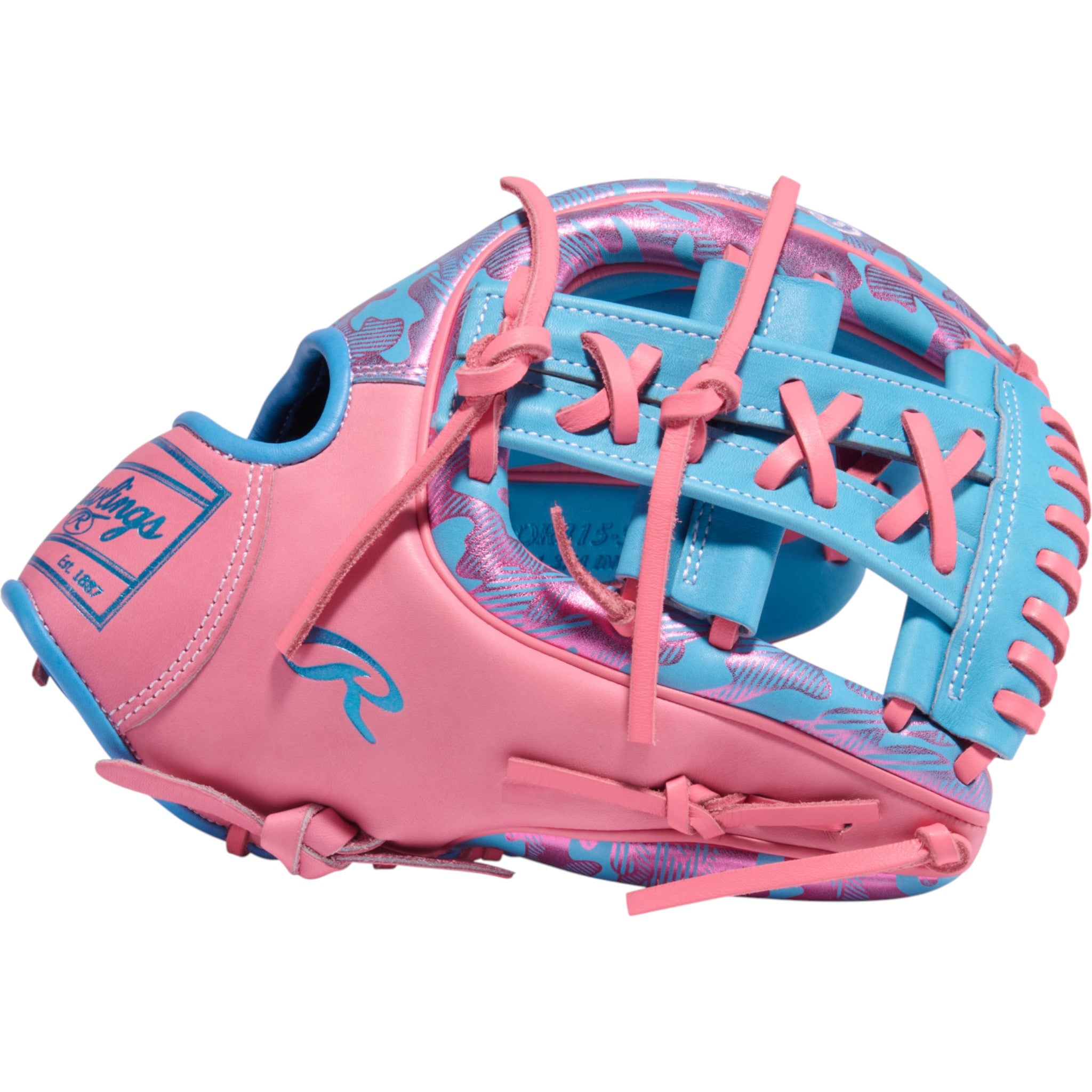 Rawlings Heart of the Hide ColorSync 10 Blue Metallic Camo 11.75