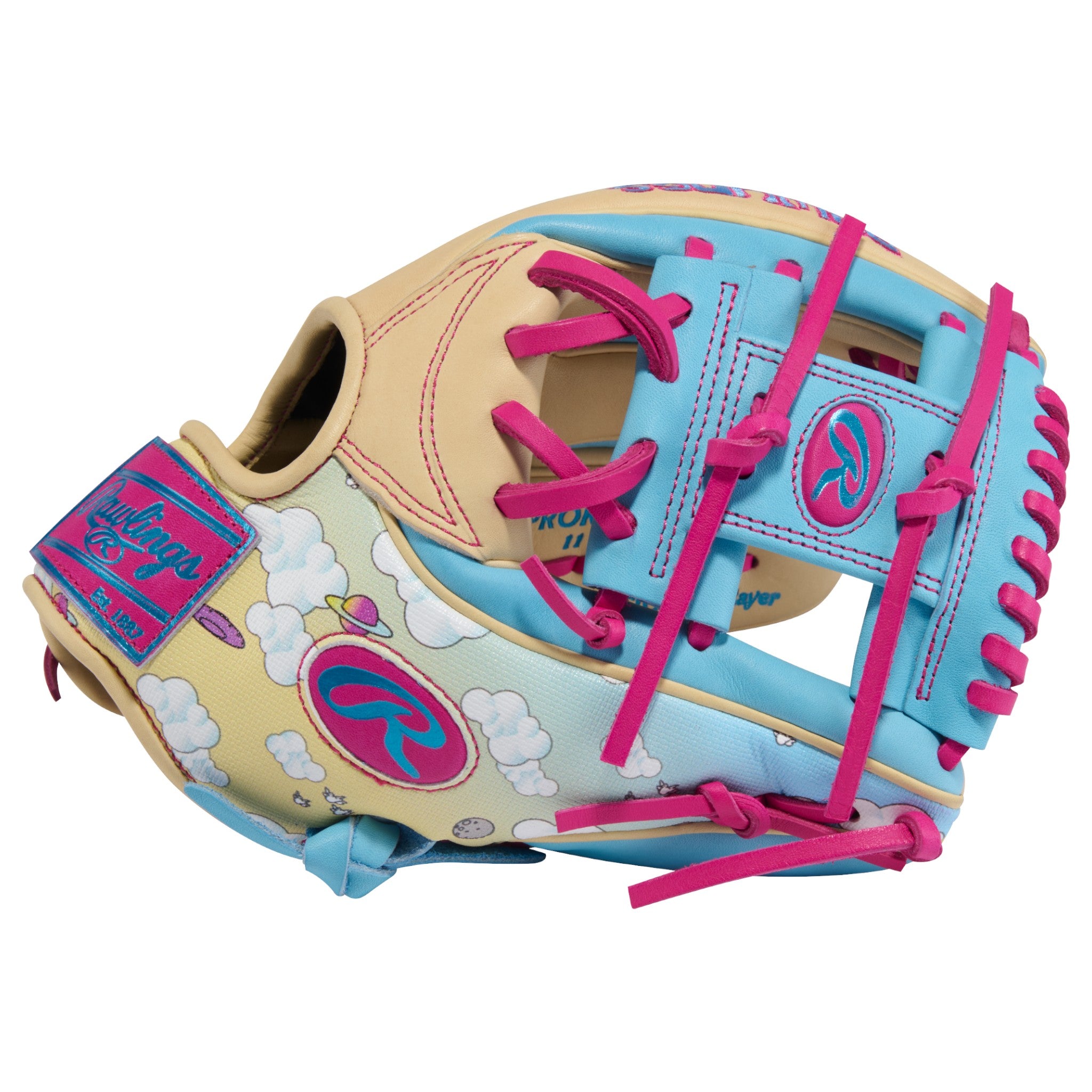 Rawlings Icon Fest Heart of the Hide Camel/Columbia Blue 11.5