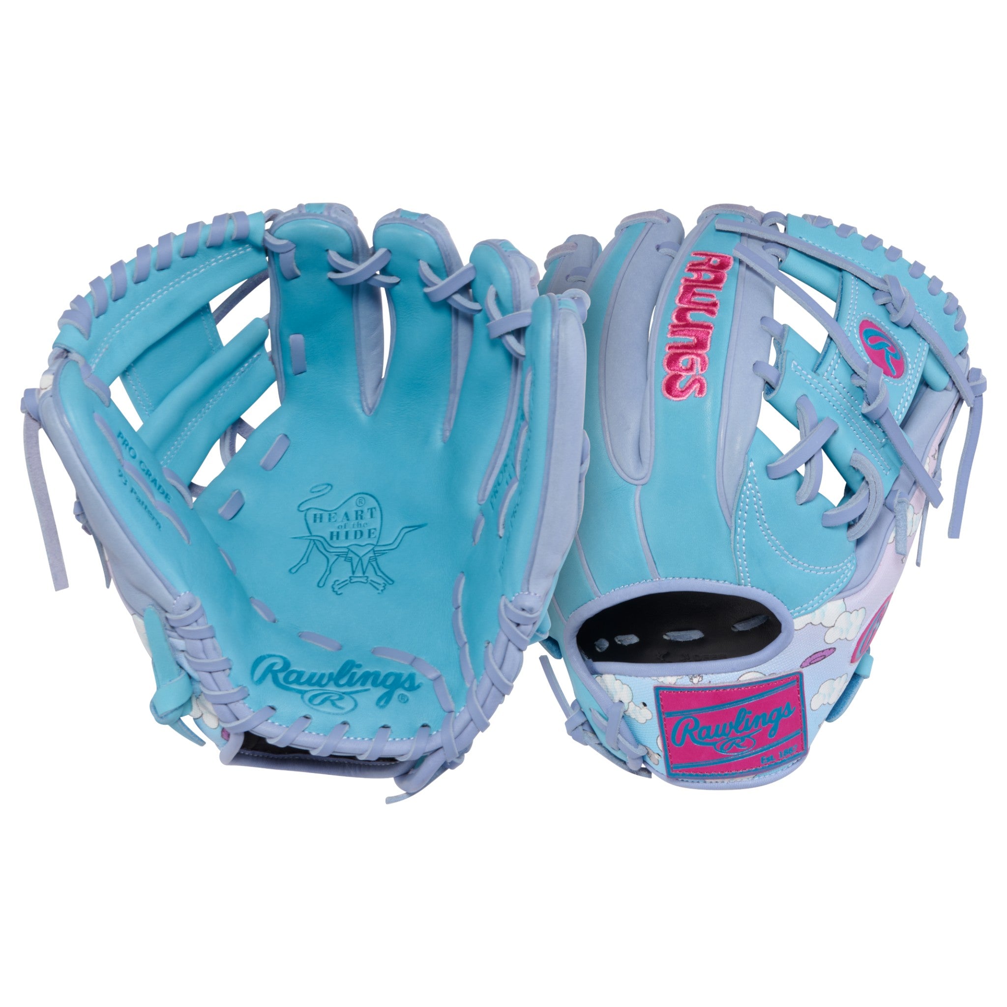 Rawlings Icon Fest Heart of the Hide Columbia Blue/Periwinkle 11.5