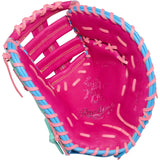 Rawlings Heart of the Hide ColorSync 10 Pink Teal 13" First Base Baseball Mitt/Glove - PRORDCT-10BEM