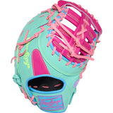 Rawlings Heart of the Hide ColorSync 10 Pink Teal 13" First Base Baseball Mitt/Glove - PRORDCT-10BEM