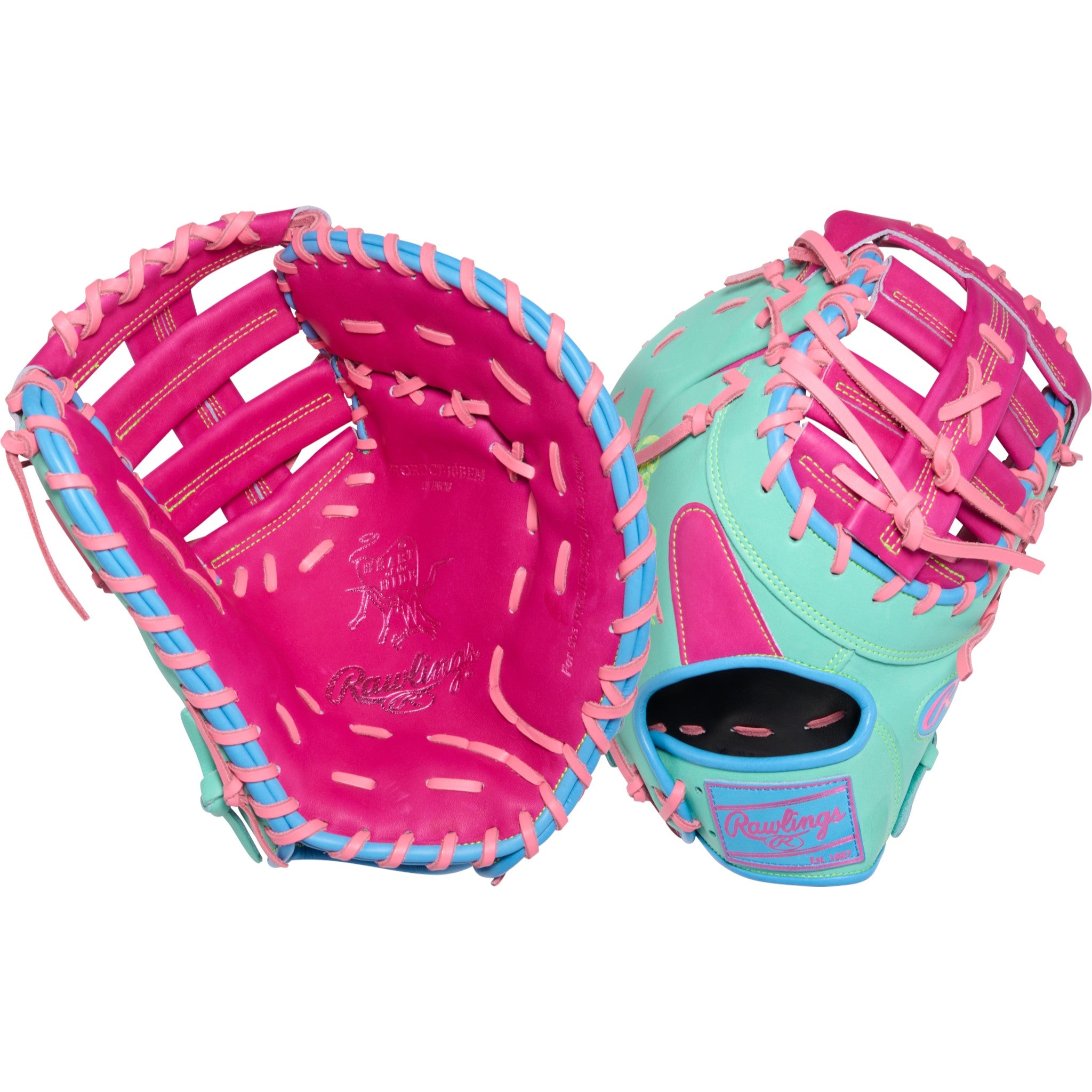 Rawlings Heart of the Hide ColorSync 10 Pink Teal 13