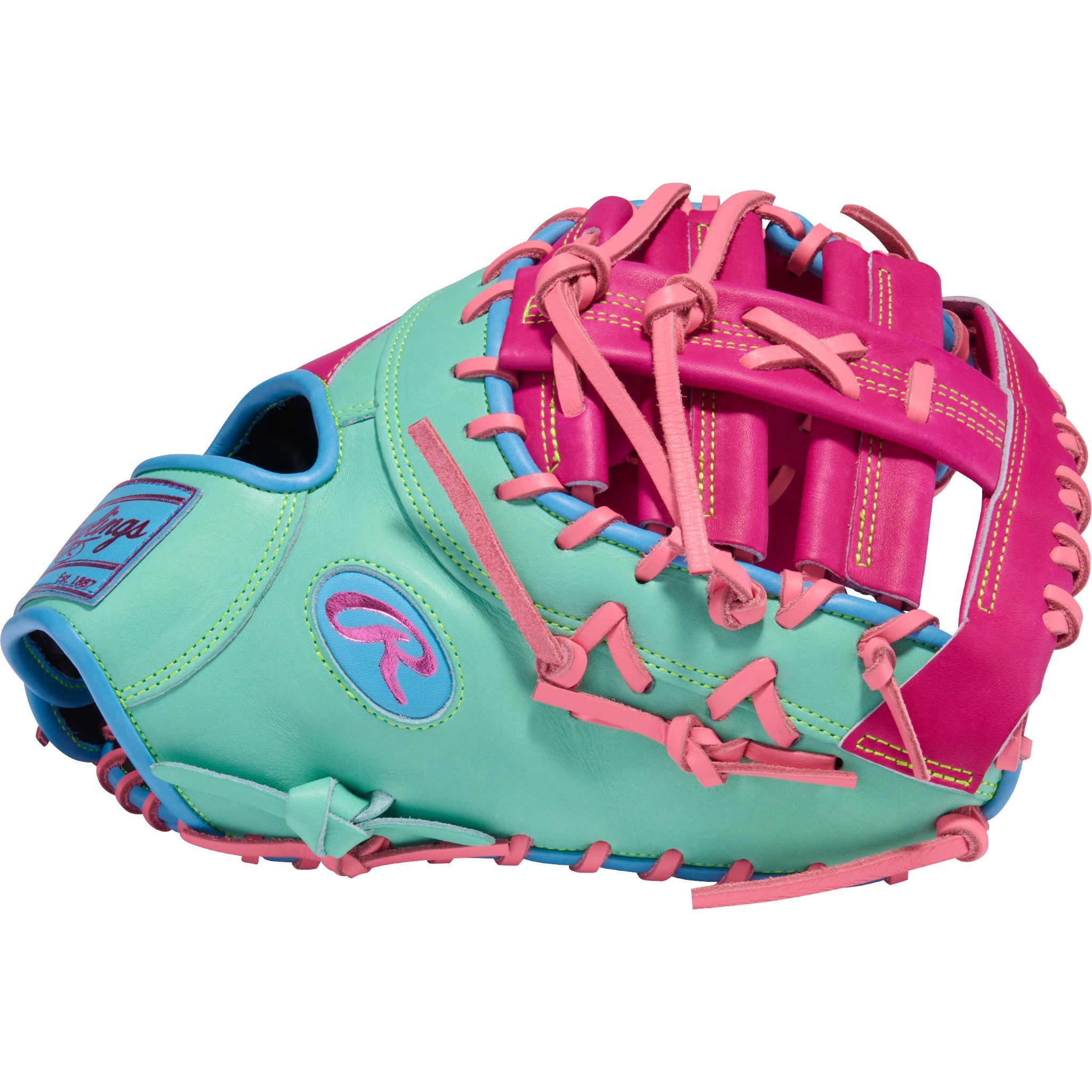 Rawlings Heart of the Hide ColorSync 10 Pink Teal 13