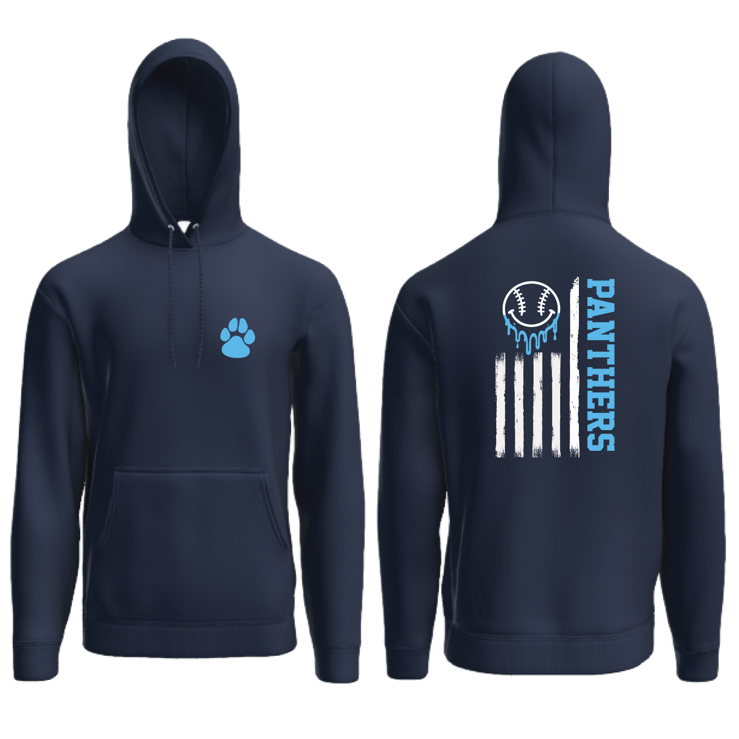 Pittsford Panthers Baseball Core Fleece Hoodie (Multiple Designs)