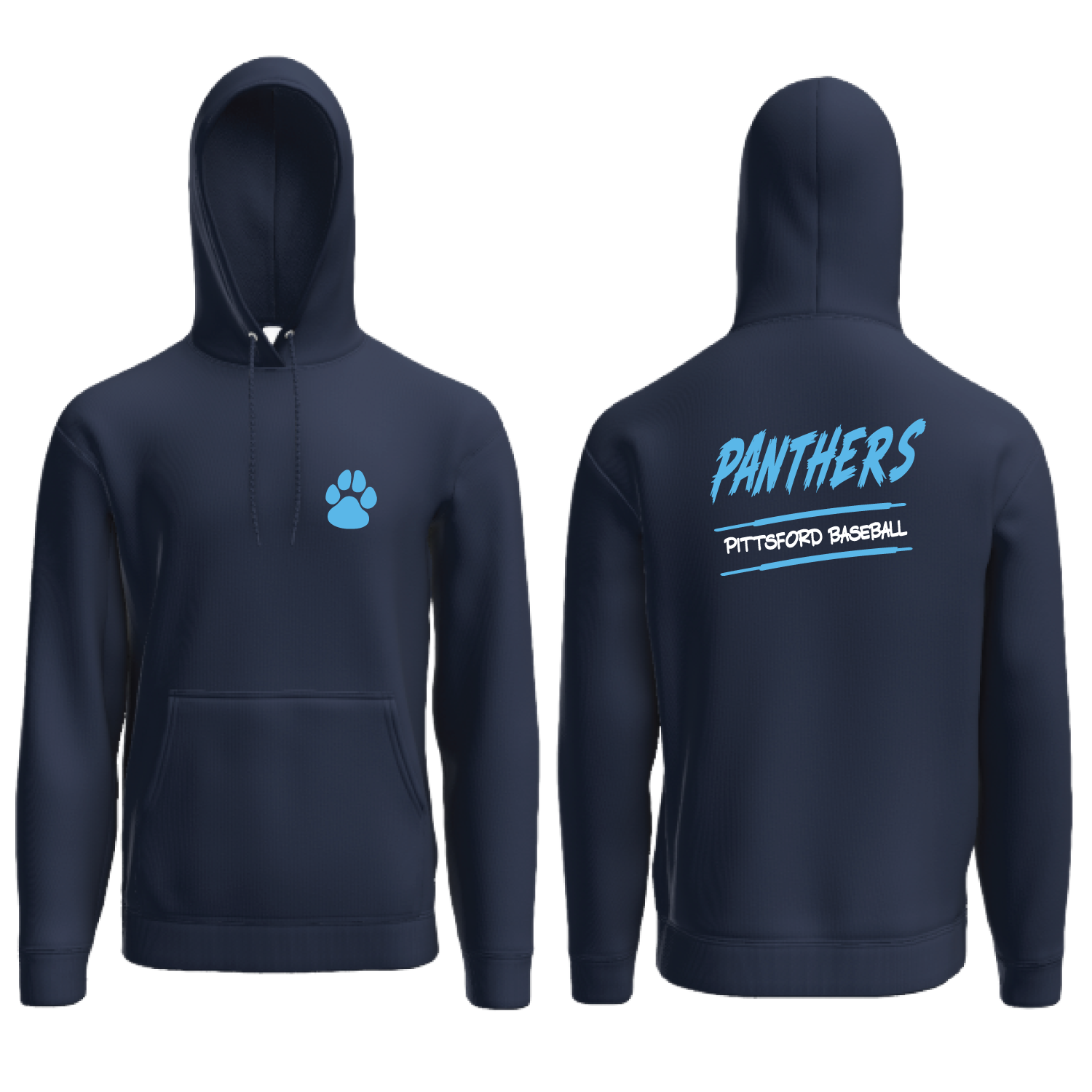Pittsford Panthers Baseball Core Fleece Hoodie (Multiple Designs)