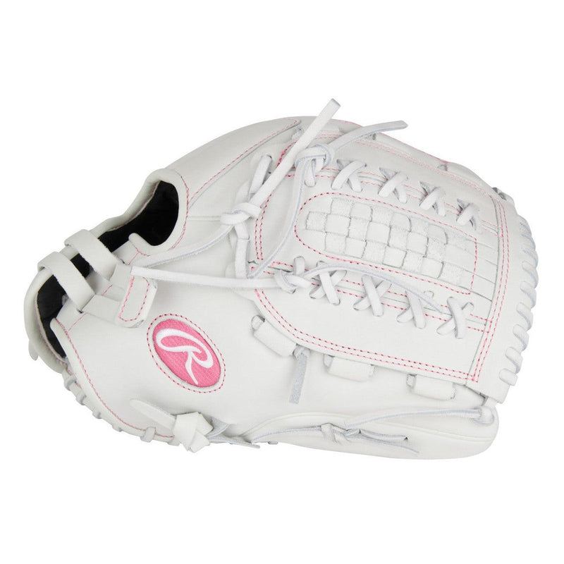White rawlings softball glove store