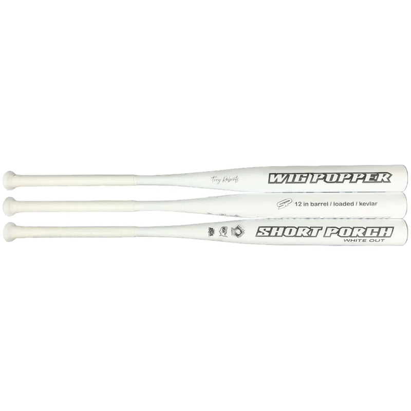 2025 Short Porch Wig Popper Whiteout End Loaded 1-Piece Kevlar SSUSA Senior Slowpitch Softball Bat