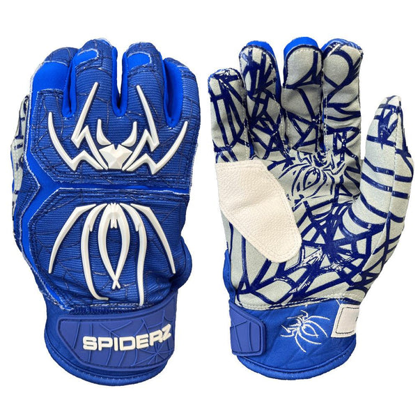 Spiderz HYBRID Batting Gloves - Royal Blue/White - Smash It Sports