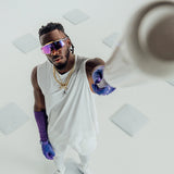 100 Percent Sunglasses - Aerocraft - Elly 3 White Venom - Purple Mirror Lens