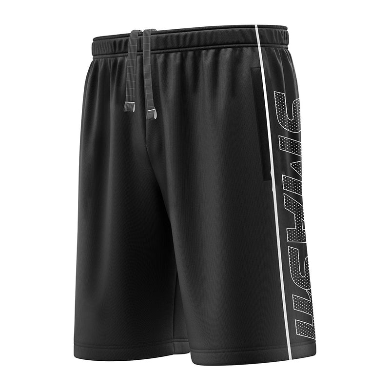 SIS Microfiber Shorts (Black/White) - Smash It Sports