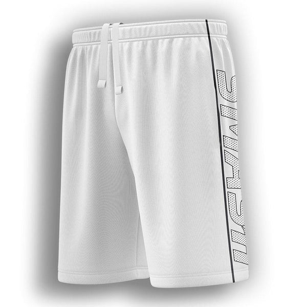SIS Microfiber Shorts (White/Black) - Smash It Sports
