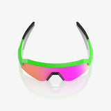 100 Percent Sunglasses - SLENDALE Youth - Viper Green - HiPER Vital Pink Mirror