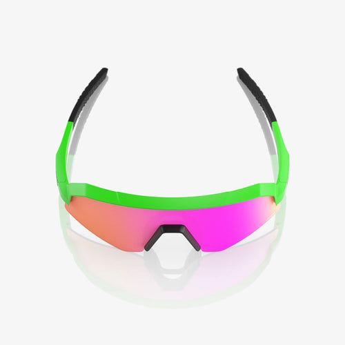 100 Percent Sunglasses - SLENDALE Youth - Viper Green - HiPER Vital Pink Mirror
