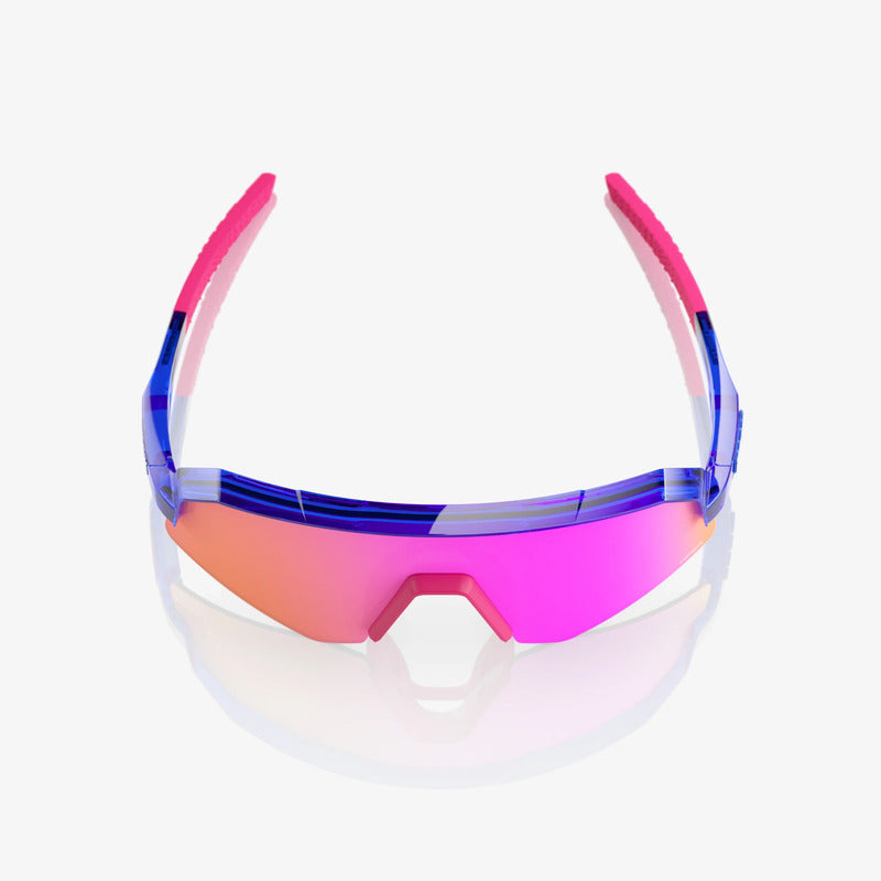100 Percent Sunglasses - SLENDALE Youth - Polished Translucent Blue - HiPER Vital Pink Mirror