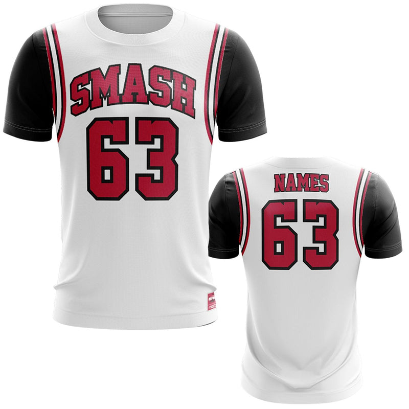 SMASH Basketball Short Sleeve Shirt - White (Customized Buy-In) - Smash It Sports