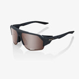 100 Percent Sunglasses - Norvik - Soft Tact Crystal Black - HiPER Crimson Silver Mirror Lens