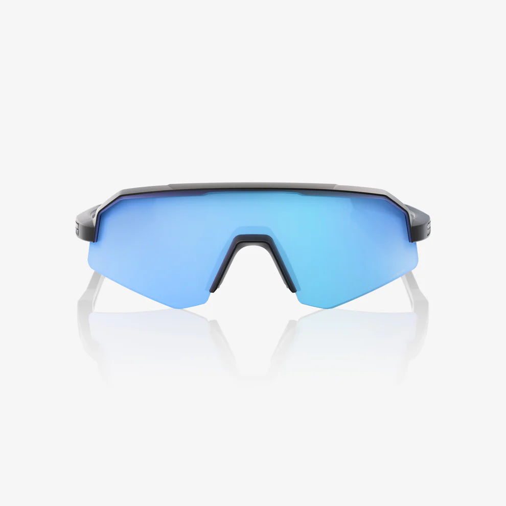 100 Percent Sunglasses - SLENDALE Youth - Matte Black - HiPER Blue Multilayer Mirror Lens